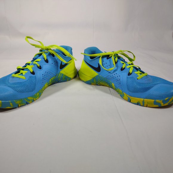 Nike Flywire Blue Yellow Size 8.5 Men 84392-400 Lace Up Sneakers - Picture 4 of 8